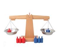 Lawnrden Scala di Equilibrio Matematica per Bambini, Scala di Equilibrio per Bambini Natrual Wooden Educational Colorful Teaching Interactive Math Toy per Aiuti del Progetto in Classe