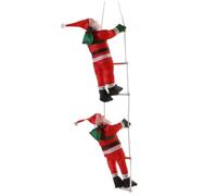 Lawnrden Scalare Babbo Natale su Corda, arrampicare Babbo Natale sulla Scala, Carino 2 su Corda, Decorazione Natalizia sospesa per casa, Patio, Centro Commerciale, Finestra