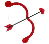 Lawnrden Set di Arco e frecce di Cupido a Forma di Cuore Simpatico San Valentino Arco e Freccia di Cupido per Cosplay, Fotografia di Natale Rosso