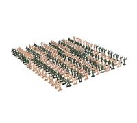 Lawnrden Soldatini, 200 Pezzi Figure di soldatini dell'Esercito - 12 Pose, Mini Figure di plastica dell'Esercito, Colori Marrone e Verde, Uomini