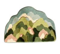 Lawnrden Tappeto da bagno in muschio|Tappeto in muschio Morbido e assorbente per bagno 18x28'' Antiscivolo di forma irregolare Lavabile lavatrice estetico ad asciugatura rapida Stile Funky 2