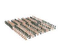 Lawnrden Uomini dell'Esercito|Soldatini, 200 Pezzi di soldatini dell'Esercito Figure di Uomini - 12 Pose, Mini Figure di plastica, Colori Marrone e Verde