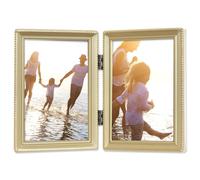 Lawrence 11435D Cornice per foto doppia con cerniera in oro antico 3,5x5