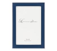 Lawrence 4x6 Navy Enamel Picture Frame Cornice portafoto, Metallo, Blu