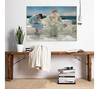 Lawrence Alma-Tadema《Ask Me No More》Dipinto ad olio su tela Art Poster Stampe Immagine Modern Home Soggiorno Decorazione 80x120cm Senza cornice