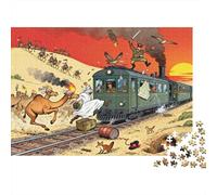 Lawrence dell'Arabia Desert Train Attack Puzzle in Legno Impermeabile DIY Puzzles Da 1000 Pezzi Per Adulti Impossibili Giochi Di Impegnativi