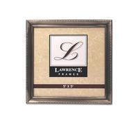 Lawrence Frames 11555 - Cornice portafoto in peltro antico, 15 x 15 cm, motivo bordi con perline