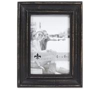 Lawrence Frames 4""""W x 6""""H Durham Weathered Black Wood Picture Frame