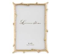 Lawrence Frames 4x6 Gold Metal Picture Frame with Natural Branch Design Cornice portafoto
