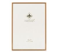 Lawrence Frames 5x7 Simply Gold Metal Picture Frame Cornice portafoto, Vetro e Metallo, Oro