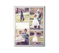 Lawrence Frames 710688 - Cornice portafoto a 4 aperture, in metallo, colore: Argento