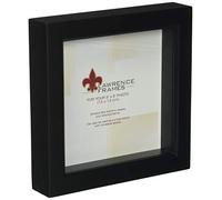 Lawrence Frames 795055 Wood Treasure Shadow Box Cornice, 5 x 5, Nero