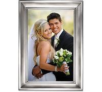Lawrence Frames Brushed Metal Cornice, Lega, Pewter, 4 by 6