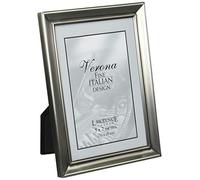 Lawrence Frames Brushed Metal Cornice, Lega, Pewter, 5 by 7