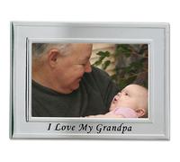 Lawrence Frames Collezione Sentiments Cornice in metallo spazzolato 4 x 6 ""I Love My Grandpa"" Argento