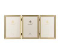 Lawrence Frames Cornice con modello con bordo perlinato, 12,7 x 17,8 cm, tripla, oro satinato