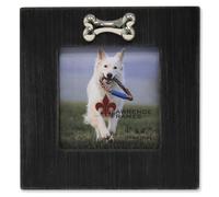 Lawrence Frames Cornice per cani Wash con ornamento a forma di osso, 4 x 4 pollici, nera