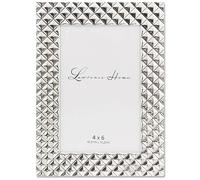 Lawrence Frames Cornice portafoto in metallo argentato 10 x 15 cm, motivo a romb