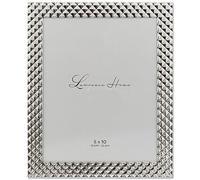 Lawrence Frames Cornice portafoto in metallo argentato 20 x 25 cm, motivo a rombi