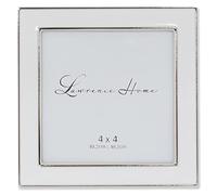 Lawrence Frames Cornice portafoto in metallo argentato 4x4 e smalto bianco