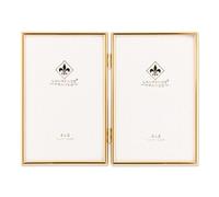 Lawrence Frames, Cornice portafoto in Metallo Dorato, con Cerniera, 10 x 15 cm, Doppia