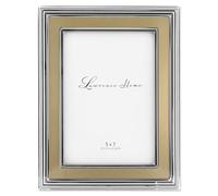 Lawrence Frames Cornice portafoto in metallo placcato argento, con pannello interno in oro spazzolato, 15,8 x 17,9