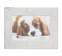 Lawrence Frames Cornice portafoto per cani in metallo argento, 4 x 6