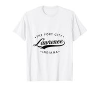 Lawrence Indiana Fort City Retro Logo Uomo e Donna Maglietta