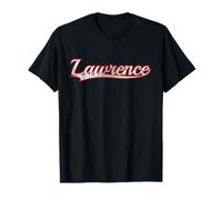 Lawrence Kansas Vintage Varsity Distressed Maglietta