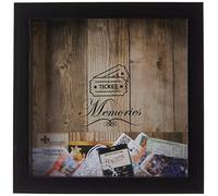 Lawrence Frames Ticket Holder Porta Biglietti 10x10 Black Shadow Box, Tessuto, Nero, 10 x 10