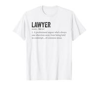 Lawyer Team Dizionario Definizione Avvocato Uomo Donna Costume Maglietta