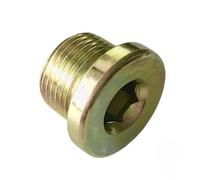 LAXALO Tappo terminale con filettatura maschio metrica in ferro zincato, flangia M10-30, scanalatura idraulica esagonale interna, 1 pz.(M22x1.5)