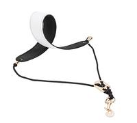 LAXED Sassofono, cinturino da collo per sax contralto, cinturino da collo in pelle bianca, +nero