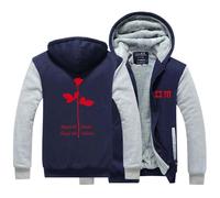 LAXES Felpe con Cappuccio da Uomo,Depeche-Mode Felpa con Zip Print Unisex a Manica Lunghe Giacca,Lunga Cardigan Sportiva Tops,Regalo di Natale-Blue And Grey||M