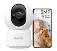 LAXIHUB 3K/5MP Telecamera WiFi Interno 5GHz, Telecamera Sorveglianza Interno, 355° Telecamera Cani con Visione Notturna, Rilevamento di Movimento/Suono, Tracciamento Automatico, Audio Bidirezionale