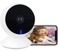 LAXIHUB M1 Mini videocamera di sicurezza per interni, videocamera per animali domestici con baby monitor HD 1080p e APP per telefono, visione notturna, audio a 2 vie, rilevamento di movimento, White