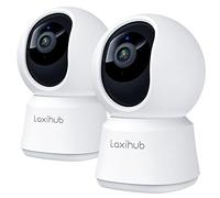 Laxihub P2 Fotocamera 360° 2PC, Panoramica e Inclinabile 1080p FHD per Monitor di Animali per Neonati, Rilevamento del Movimento, Scheda SD/Cloud Storage, Funziona con Alexa