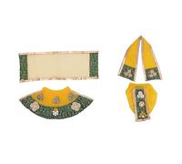 Laxmi Ganesh Dress vastra Poshak Cloth Lehenga Chunari Dhoti Puja Articolo samgari Radha Krishna Vestito per Laxmi Ganesh Durga Devi Idol Statue Indian Traditional Diwali Festival (Dimensioni: -10,2