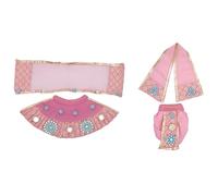 Laxmi Ganesh Dress vastra Poshak Cloth Lehenga Chunari Dhoti Puja Item samgari Radha Krishna Dress for Laxmi Ganesh Durga Devi Idol Statue Indian Traditional Diwali Festival (Taglia: 4 pollici) (Light