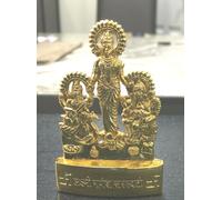 Laxmi Maa Signora Indiana Ganesh Ganpati Statua Idol Oro Polish Ashtadhatu Indù