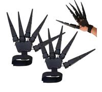 laxreheye Dita articolata, artigli di scheletro spaventosi con mani e dita flessibili, accessorio per travestimento, gioco di ruolo per adulti, casa infestata, festa di Halloween