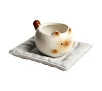 laxreheye Gatto di tè tazze di gatto per gli amanti dei gatti | 210 ml di tè siamese | bicchieri d'acqua forniture per bere, nuovo vaso d'acqua