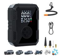 laxreheye Gonfiatore Per Pneumatici,10.3 BAR con Arresto Automatico Elettrico - Gonfiapneumatici Auto e Compressore Portatile - Per SUV Autovettura Bici Moto Palloni Sportivi Giocattoli Gonfiabili