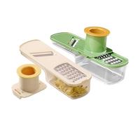 laxreheye Grattugia Per Aglio - 2 Pezzi Grattugia per Alimenti con Contenitore,Tagliapatate con Protezione Mano,per Aglio, Limone, Carota e Preparazione Pasti in Cucina