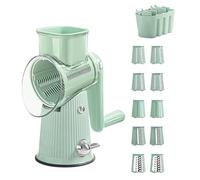 laxreheye Grattugia per formaggio, affettatrice per verdure rotante, taglierina per verdure trituratore per formaggio a manovella, per formaggio, affettatrice manuale alimentare sicura