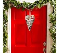 laxreheye Kit di ricamo per principianti Natale a forma di cuore - Imparare a ricamare, arte decorativa per parete casa adulti hobby relax attività di gruppo viaggio progetto