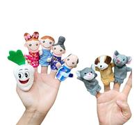 laxreheye Puppette per le dita per tutti,8 pezzi animali da fattoria apprendimento attraverso il gioco - stimolante sensoriale strumento didattico educativo inclusivo