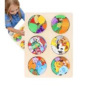 laxreheye Puzzle in Legno per, Puzzle di Legno per I | Frutta di Animali per Le,Boches Teaser educativi sul Cervello educativo colorato, Giochi educativi per