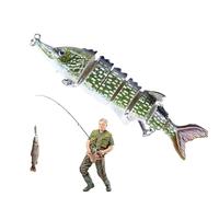 laxreheye Segna di basso, spigoli di,Esca Subacquea profonda 3D Immersioni multiple articolati | Attrezzatura da con Mosca per acqua e acqua salata, barca, famiglia, amici