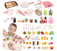 laxreheye Set da cucina per bambini | Giocattoli per promuovere l'apprendimento e la creatività, set da cucina per bambini con pentole e padelle per l'asilo, la casa e il giardino